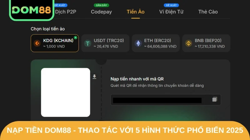 nạp tiền DOM88