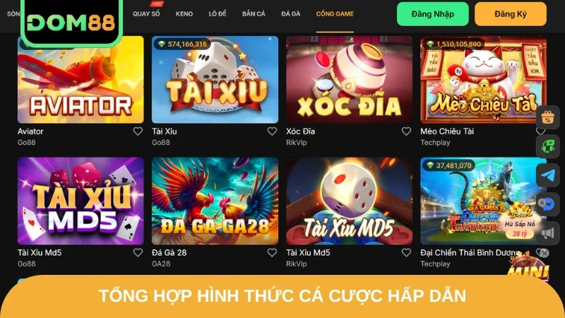 Tổng hợp hình thức cá cược hấp dẫn